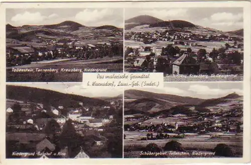 21115 Mehrbild Ak Grundtal bei Warnsdorf Sudet. 1939