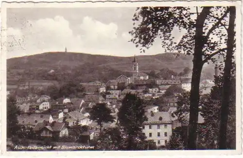 21108 Ak Asch Teilansicht mit Bismarckturm 1939