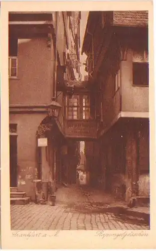 21077 Ak Frankfurt am Main Rapunzelgässchen um 1930