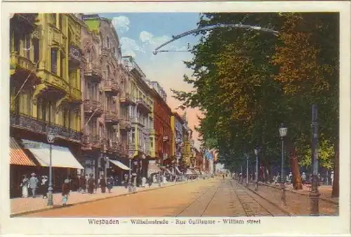 21069 Ak Wiesbaden Wilhelmstraße um 1920