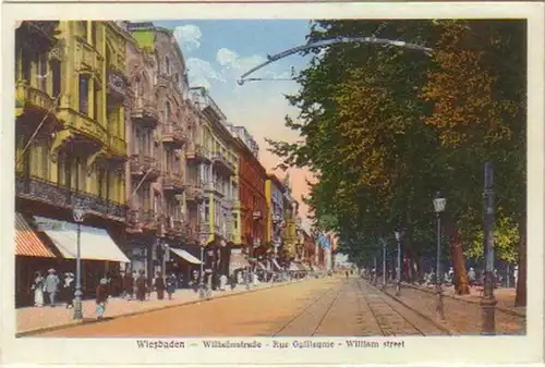 21069 Ak Wiesbaden Wilhelmstraße vers 1920