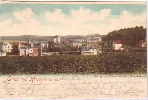 21068 Ak Gruß aus Klosterlausnitz Totalansicht 1905
