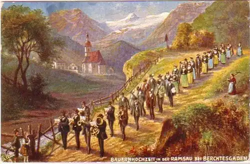 21045 Ak mariage fermier à la Ramsau près de Berchtesgaden