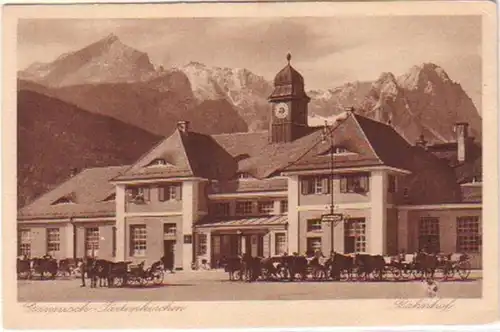 21025 Ak Garmisch Partenkirchen Gare autour de 1920