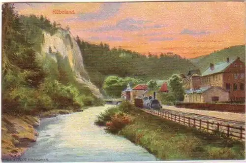21023 Ak Rübeland avec dentifrice en résine Rail vers 1910