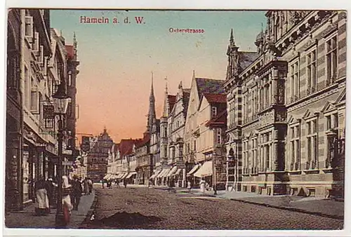 21013 Ak Hameln an der Weser Osterstraße um 1910