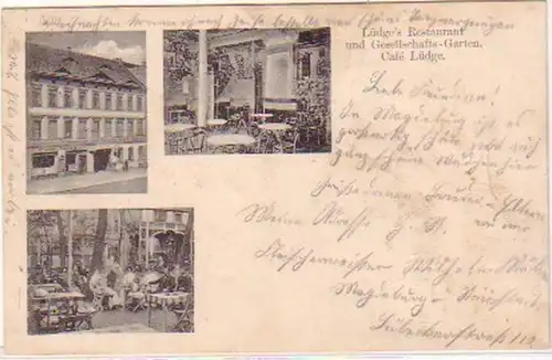 21014 Mehrbild Ak Magdeburg Lüdges Restaurant 1907