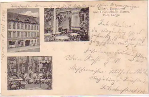 21014 Multi-image Ak Magdeburg Lüdges Restaurant 1907