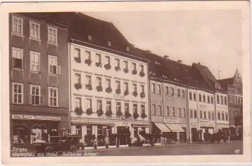 21009 Ak Torgau Hotel "Goldener Anker" 1943