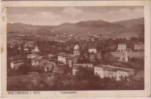 21001 Ak Bad Landeck in Schlesien Totalansicht 1925