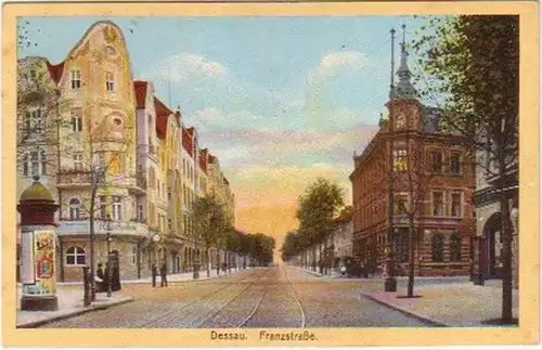 20998 Feldpost Ak Dessau Franzstraße 1915