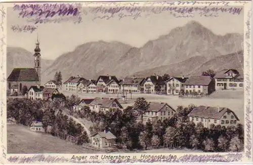 20990 Ak Anger mit Untersberg und Hohenstaufen 1934