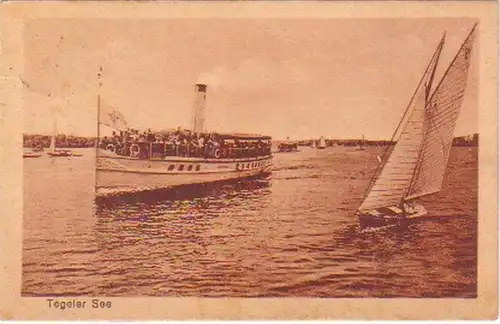 20983 Ak Tegeler Lac avec vapeur 1921