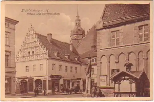 20979 Ak Brandenburg Roland et Kurfürstenhaus vers 1930