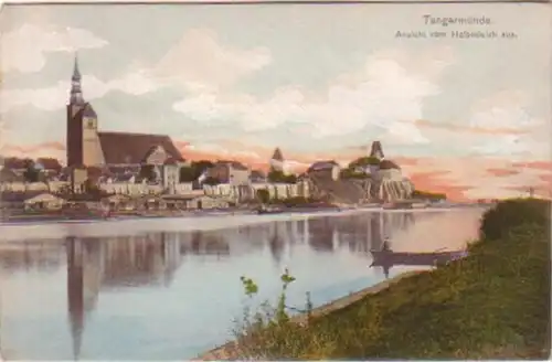 20978 Ak Tangermünde Ansicht vom Hafendeich aus 1910