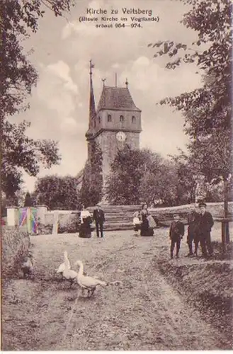 20975 Ak Kirche zu Veitsberg im Vogtland 1913