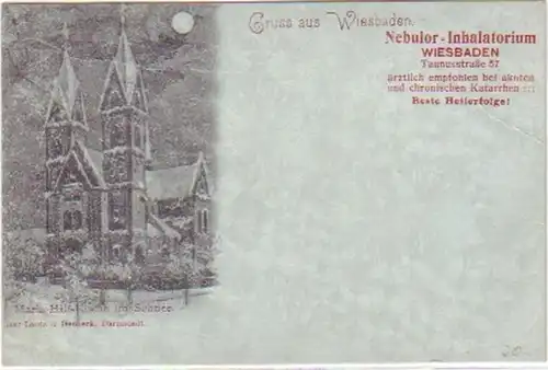 20968 Carte de la Lune Grousse de Wiesbaden vers 1900
