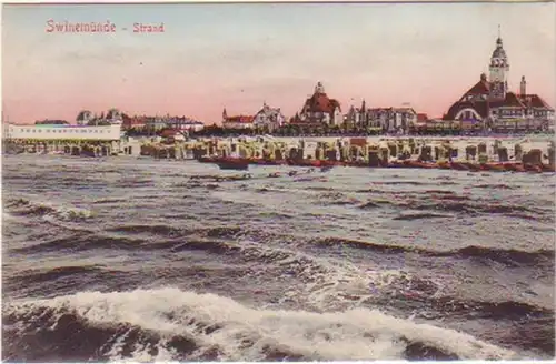 20964 Ak Swinemünde Strand um 1910