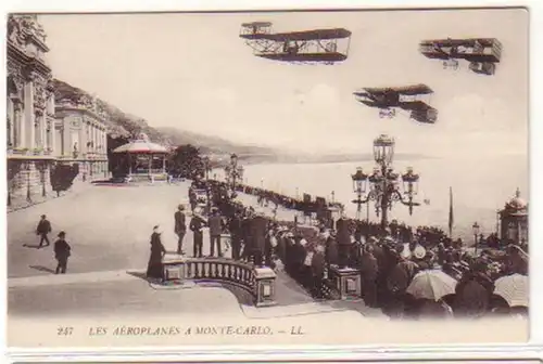 20959 Ak Monte Carlo avec deux ponts avions vers 1915