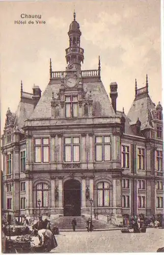 20943 Feldpost Ak Chauny Hotel de Ville 1915