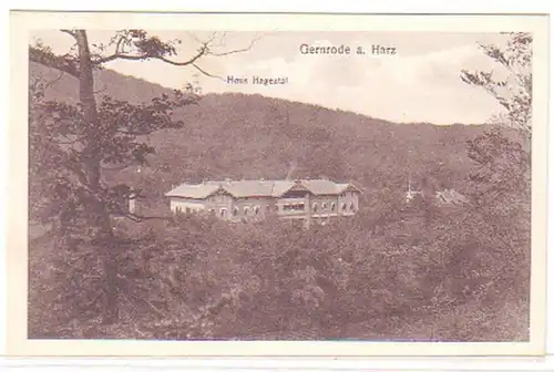 20925 Feldpost Ak Gernrode a.Harz Haus Hagental 1915