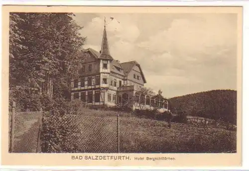 20918 Ak Bad Salzdetfurth Hotel Bergschlöschen 1915