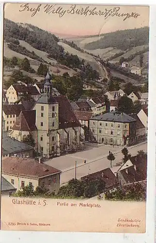 20915 Ak Glashütte à Sa. Partie sur la place du marché 1907