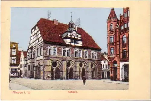 20907 Ak Minden i.W. Hôtel de ville 1912