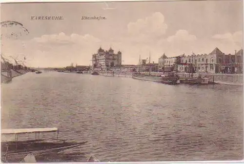 20906 Ak Karlsruhe Rheinhafen 1910