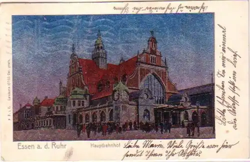 20902 Ak Essen a.d. Ruhr gare centrale 1905