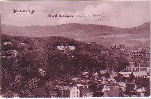 20897 Ak Bielefeld Bethel Anstalten v.Johannisberg 1906