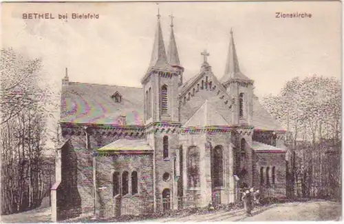 20895 Ak Bethel bei Bielefeld Zionskirche 1908