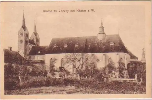20894 Ak Kirche zu Corvey bei Höxter a. W. 1919