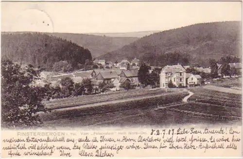 20870 Ak Finsterbergen vom Felsenstein aus 1907