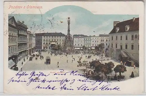 20863 Ak Grüße aus Ölmütz Olomouce Marktplatz 1904