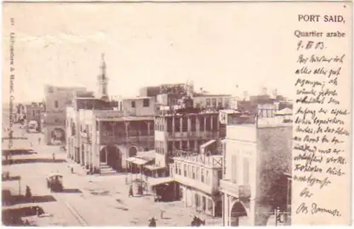 20859 Ak Port Said Ägypten Araber Viertel 1903