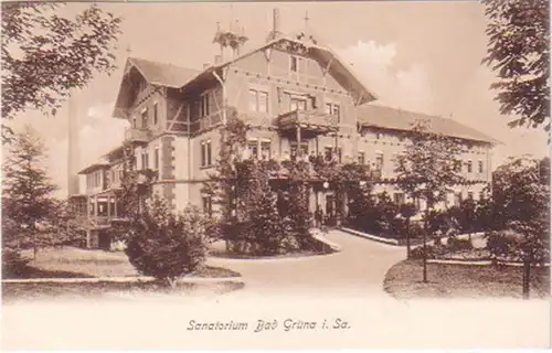 20808 Ak Sanatorium Bad Grüna i. Sa. 1909