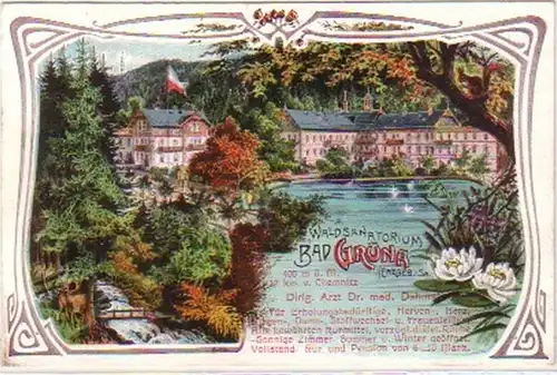 20807 Ak Waldsanatorium Bad Grüna Erzgebirge i. Sa 1909