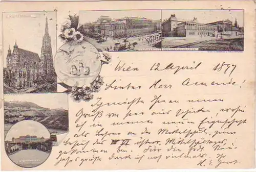20792 Multi-image Ak Gruss de l'Université de Vienne etc 1897