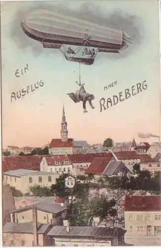 20784 Zeppelin Ak ein Ausflug nach Radeberg 1913