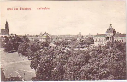 20780 Ak Gruß aus Straßburg Kaiserplatz 1907