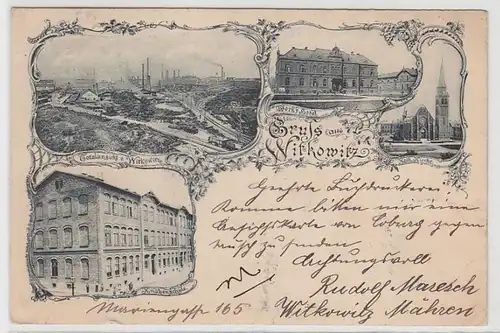 20761 Ak Gruß aus Witkowitz Industriegebiet 1897