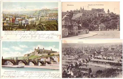 20740/4 Ak Würzburg Nicolausburg, etc. vers 1910