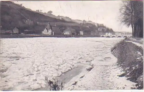 20735 Ak Namur Winterlandschaft an der Maas 1918