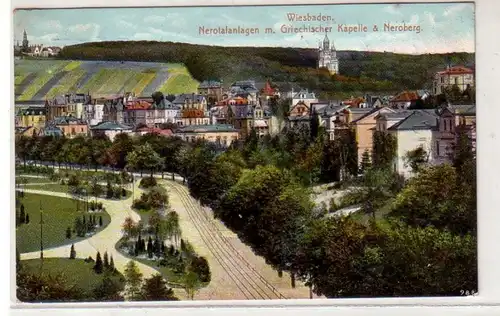 20731 Ak Wiesbaden Nerotalanlagen & Neroberg 1909