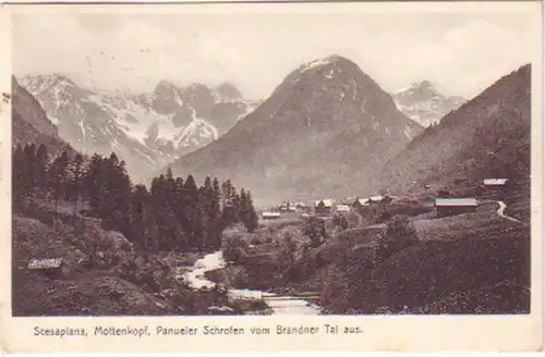 20714 Ak Scesaplana Mottenkopf Panueler Schrofen 1920