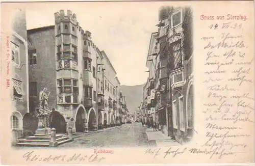 2071 Ak Gruss de Sterzing Hôtel de Ville 1899