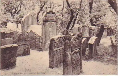 20704 Ak Prag Partie des alten jüdischen Friedhofs 1907