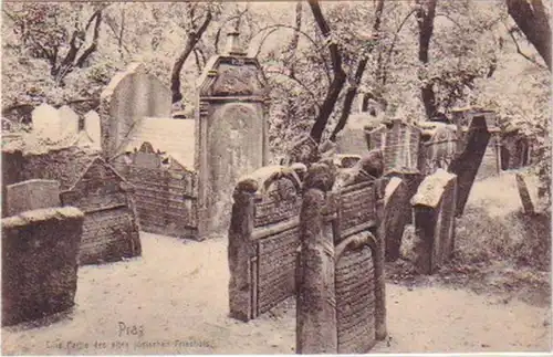 20704 Ak Prague Partie du vieux cimetière juif 1907