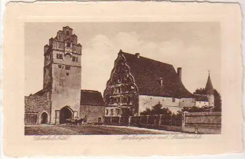 20690 Ak Dinkelsbühl Nördlingertor mit Stadtmühle 1930